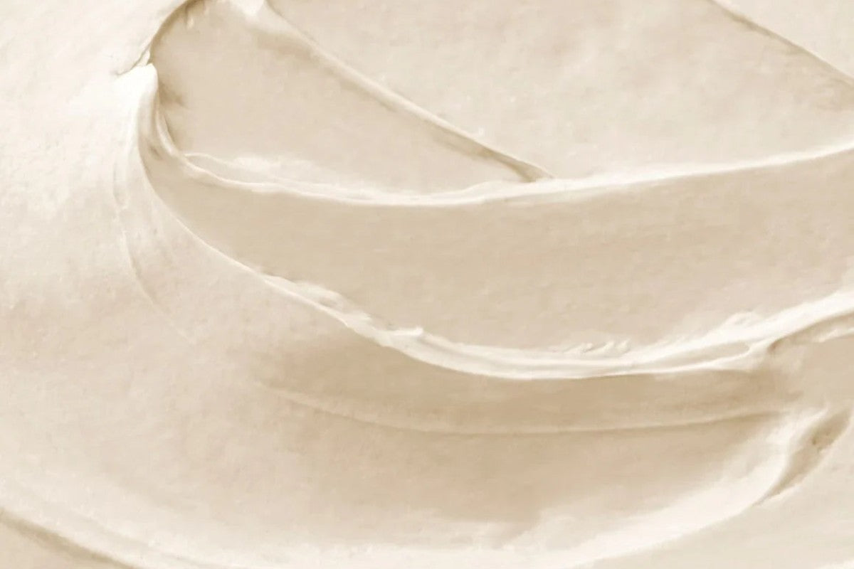 Close-up of a rich moisturising cream texture