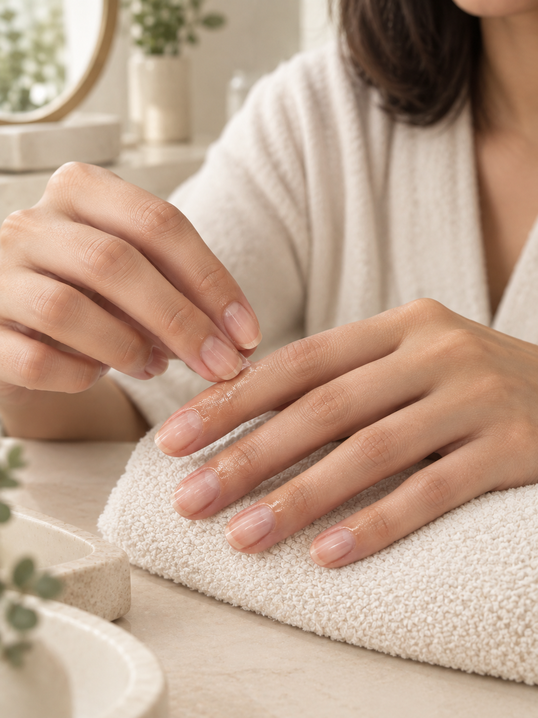 Gently Massage Around the Nails