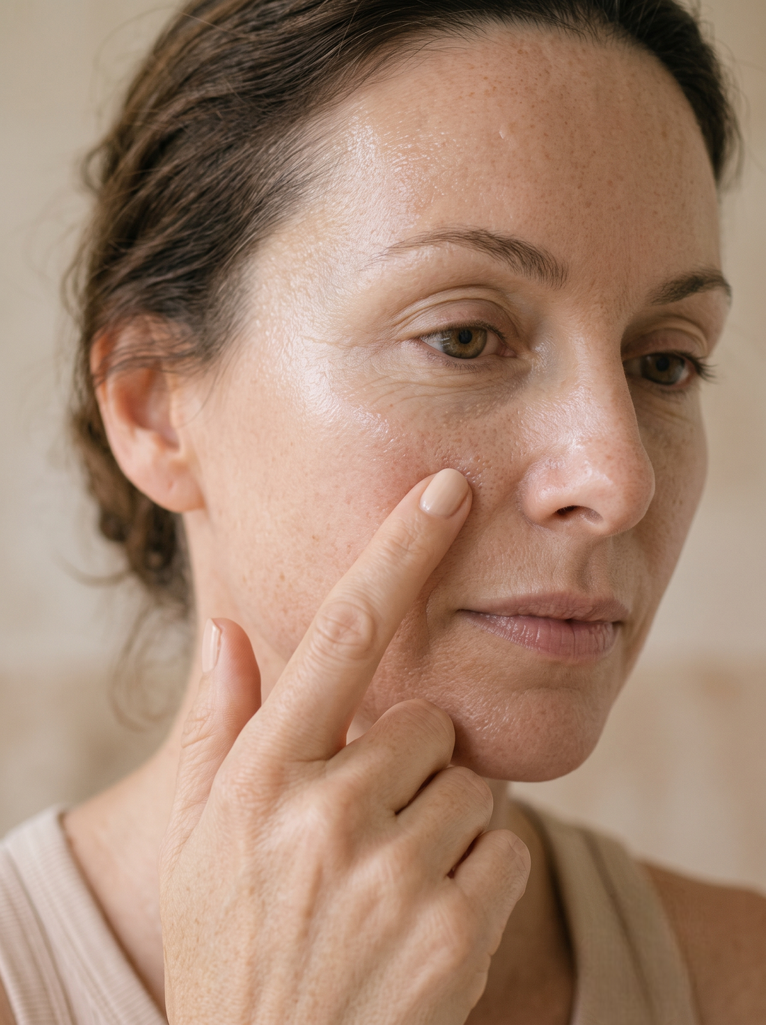 Take a few drops of Serum and spread a thin, even layer over the face