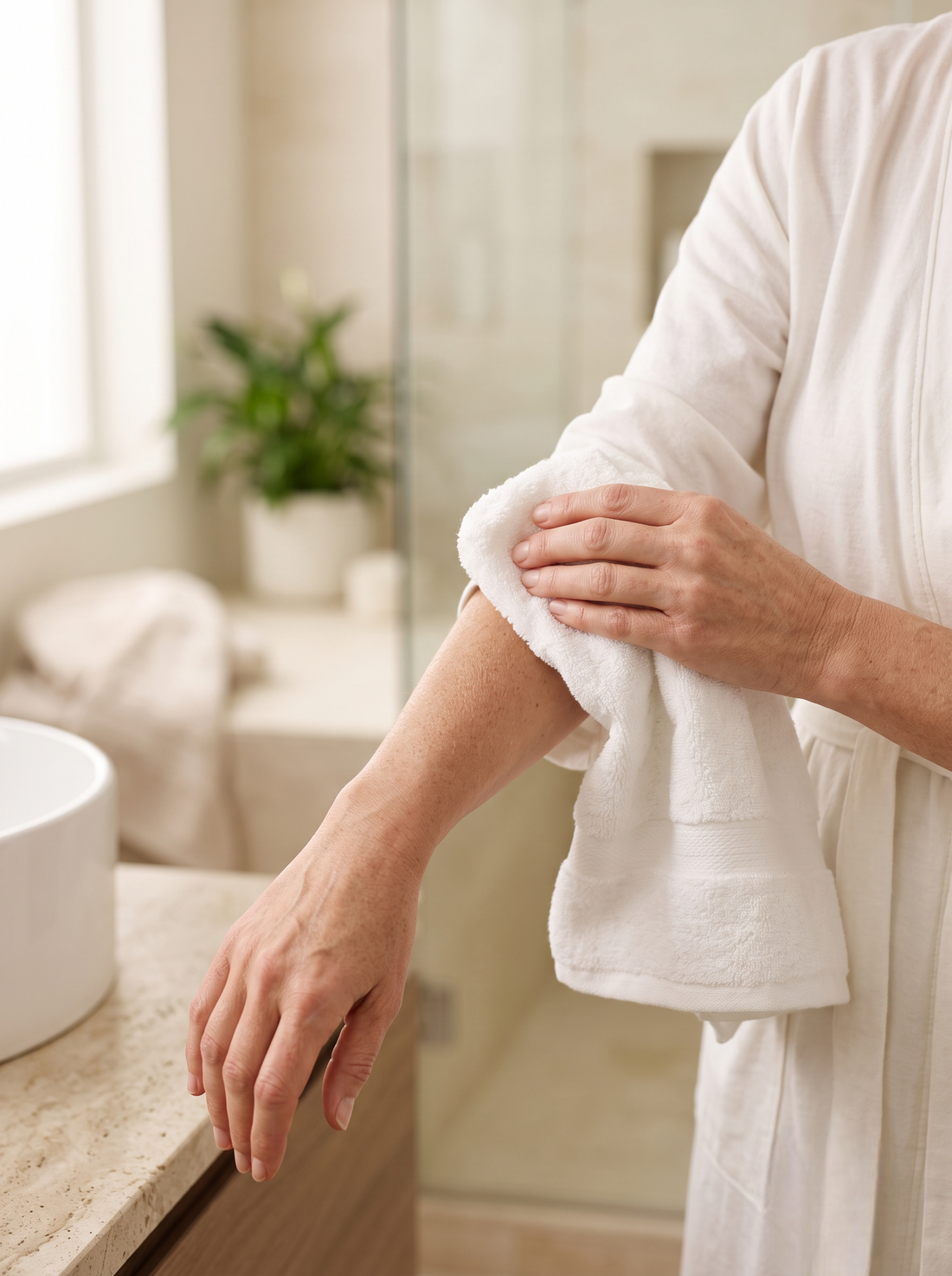 Gently cleanse the face or body and pat the skin dry before applying the cream