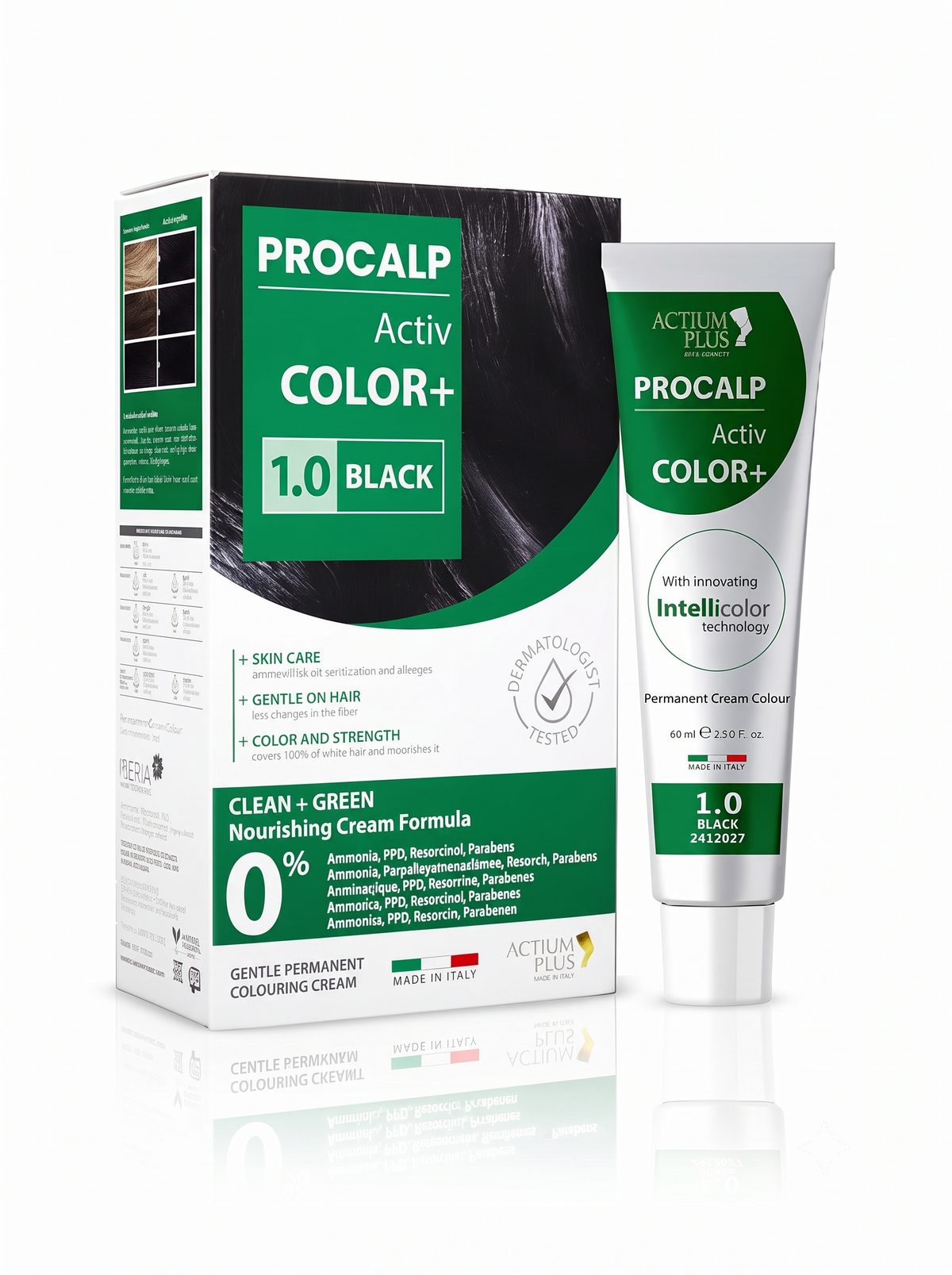 Actium Plus PROCALP Activ Color+ | Black 1.0 + Black 1.0 Intense Black Twin Pack