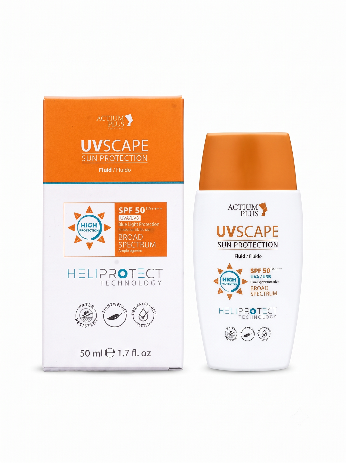 Actium Plus UVscape Sun Protection Broad Spectrum Fluid Sunscreen SPF 50 PA++++ (50ml)