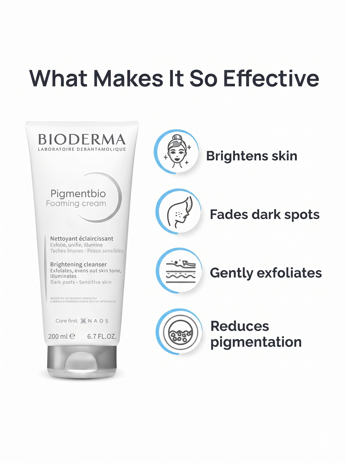 Bioderma Pigmentbio Foaming Cream Brightening Exfoliating Cleanser