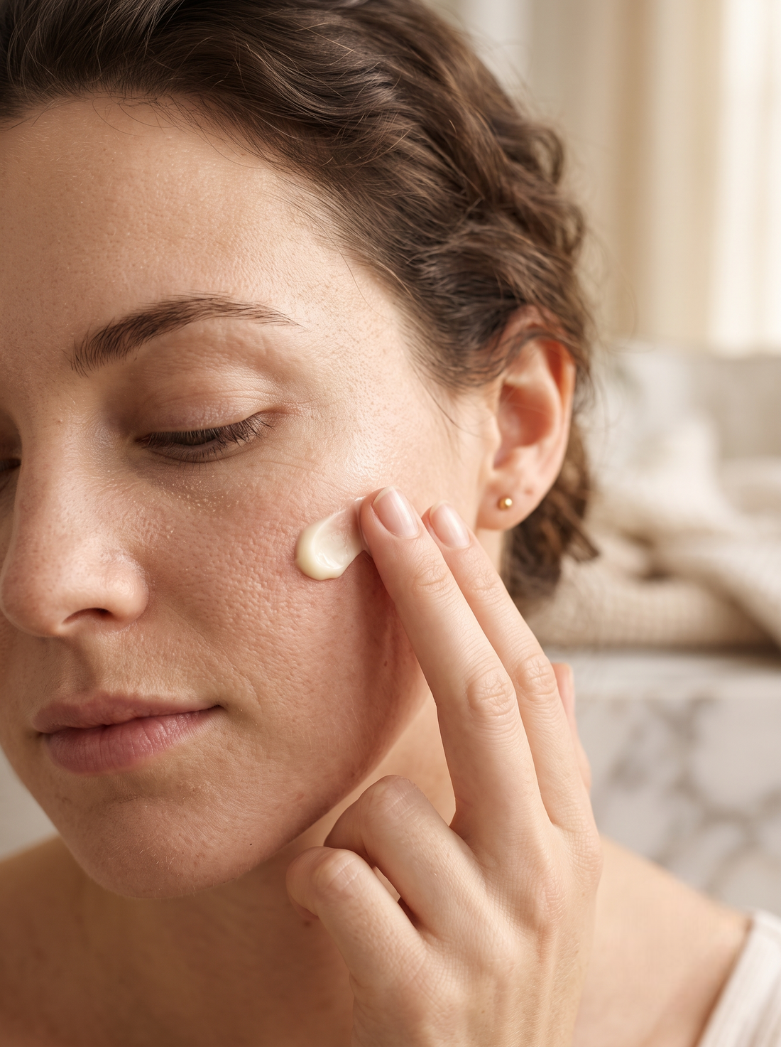 Start with a clean, dry face.