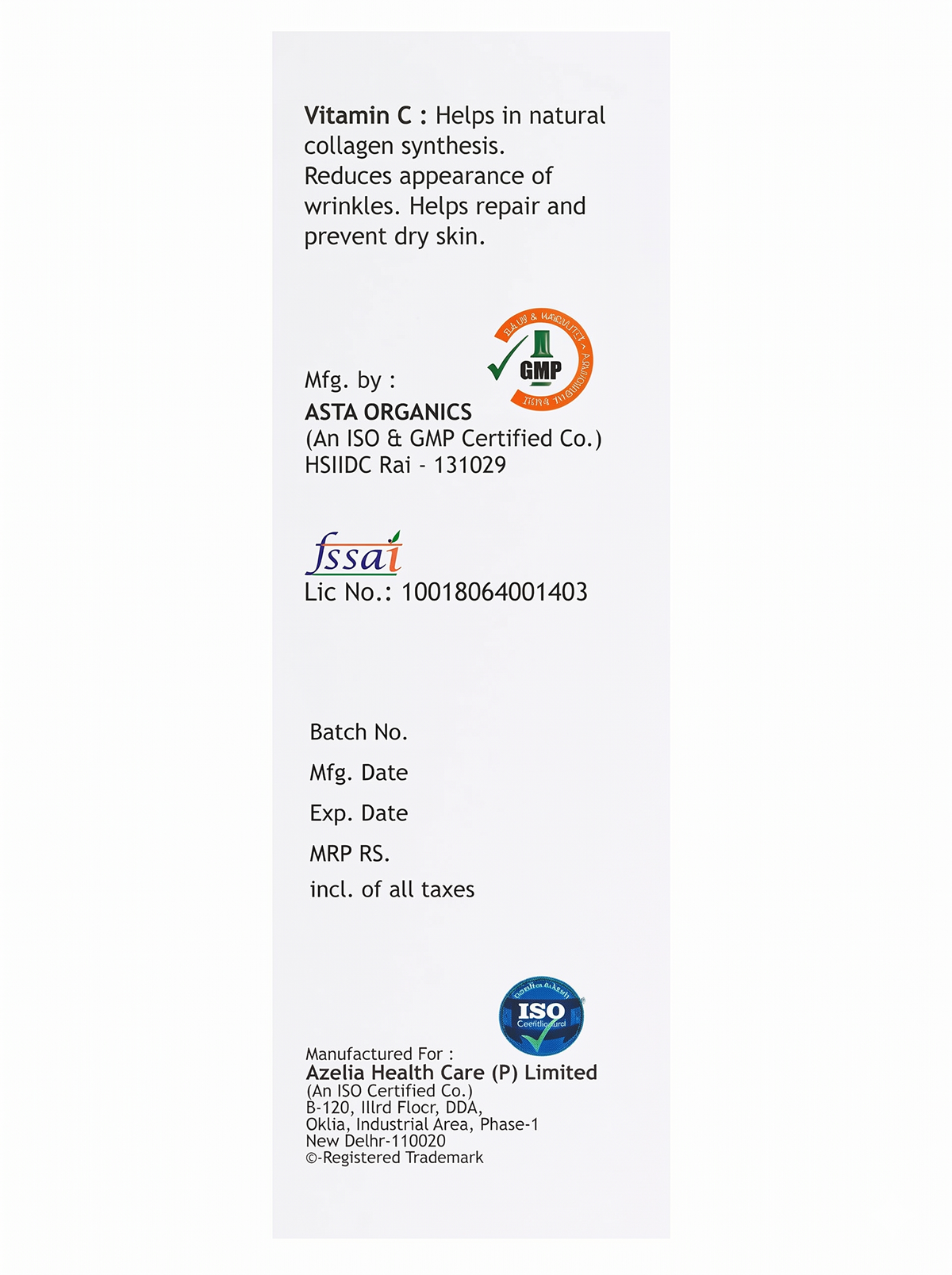 Pharmly Azelia I-Vit C MD Mouth-Dissolving Tablet