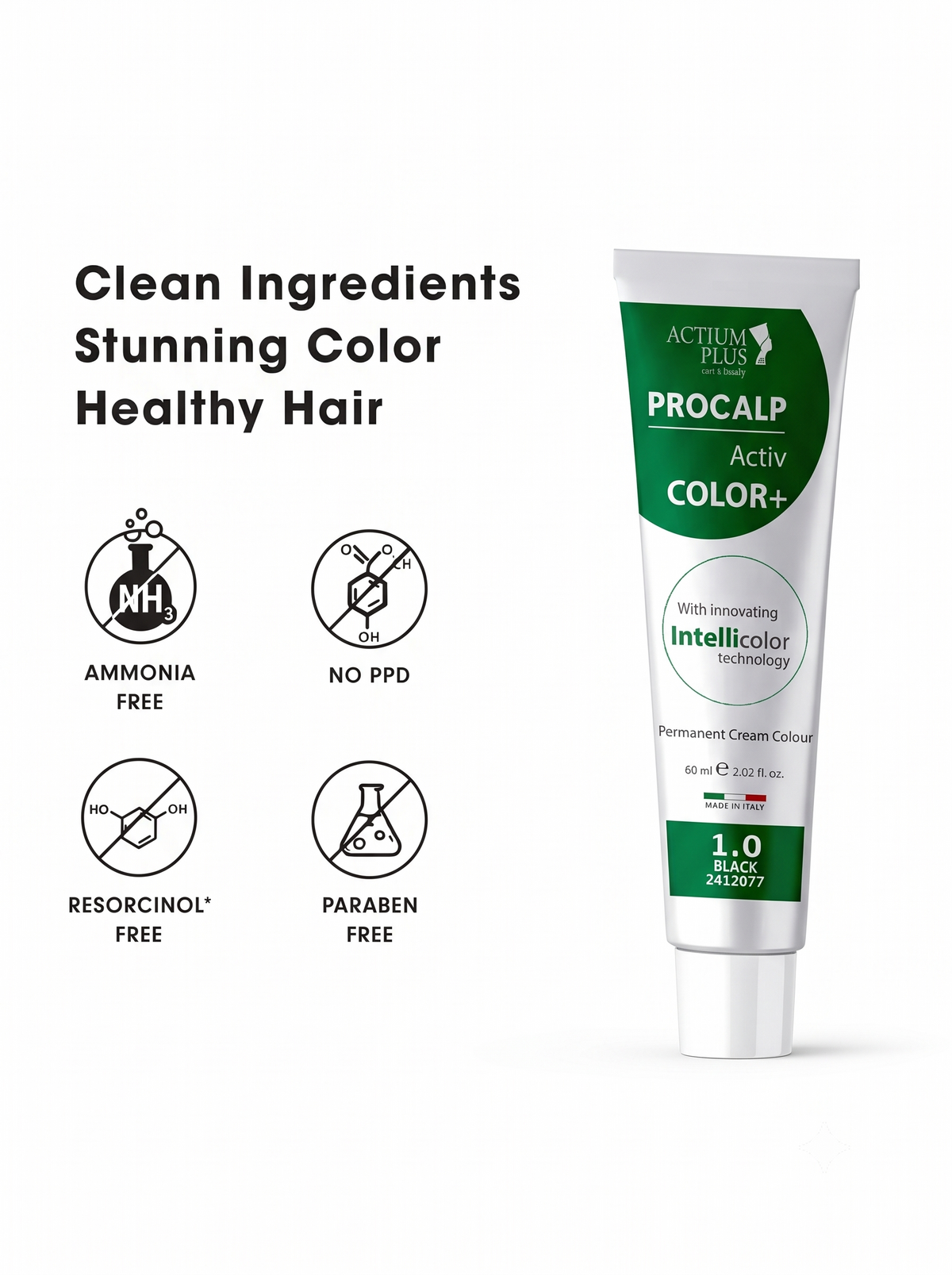 Actium Plus PROCALP Activ Color+ | Black 1.0 + Black 1.0 Intense Black Twin Pack