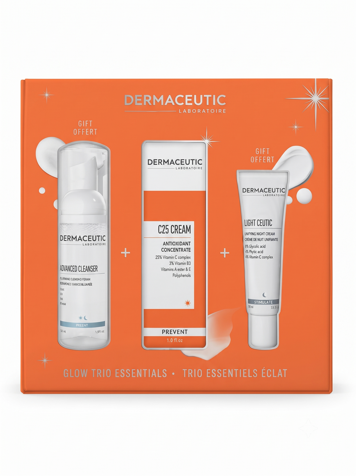 Dermaceutic Glow Trio Essentials Kit – Complete Radiance & Renewal Routine