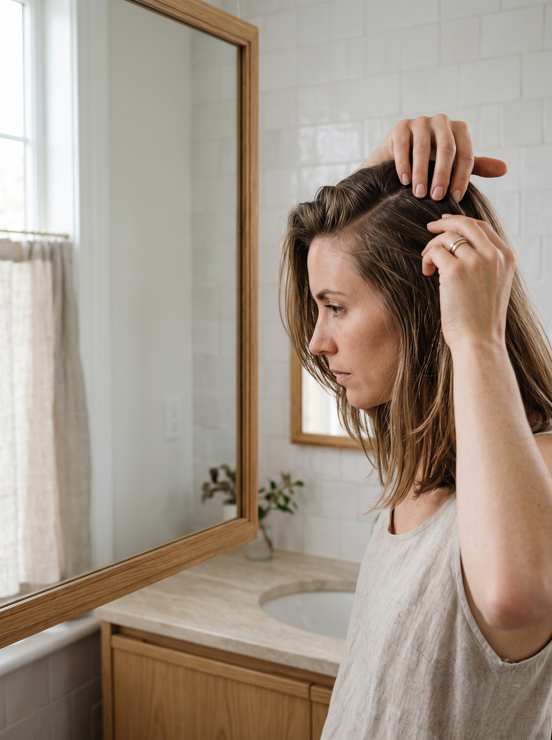 Begin with a clean, dry scalp before application.