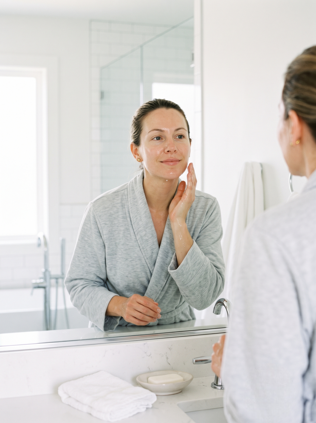 Start with a clean, freshly cleansed face.