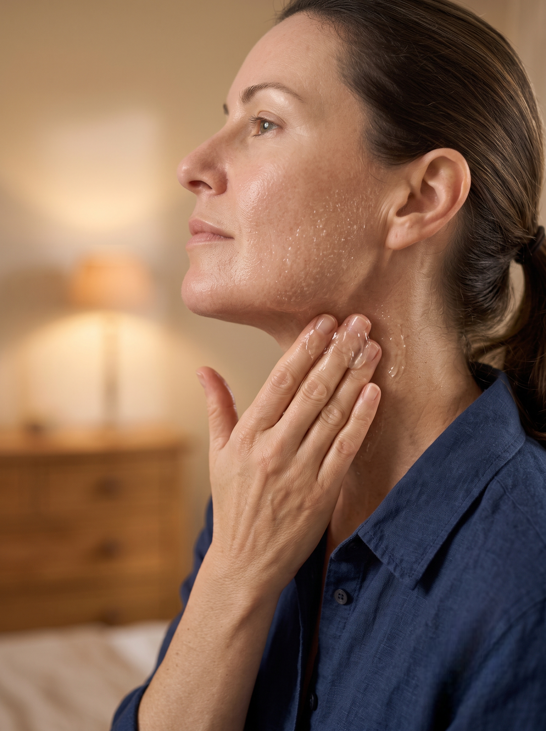 Gently massage your face and neck until the gel cream is completely absorbed.