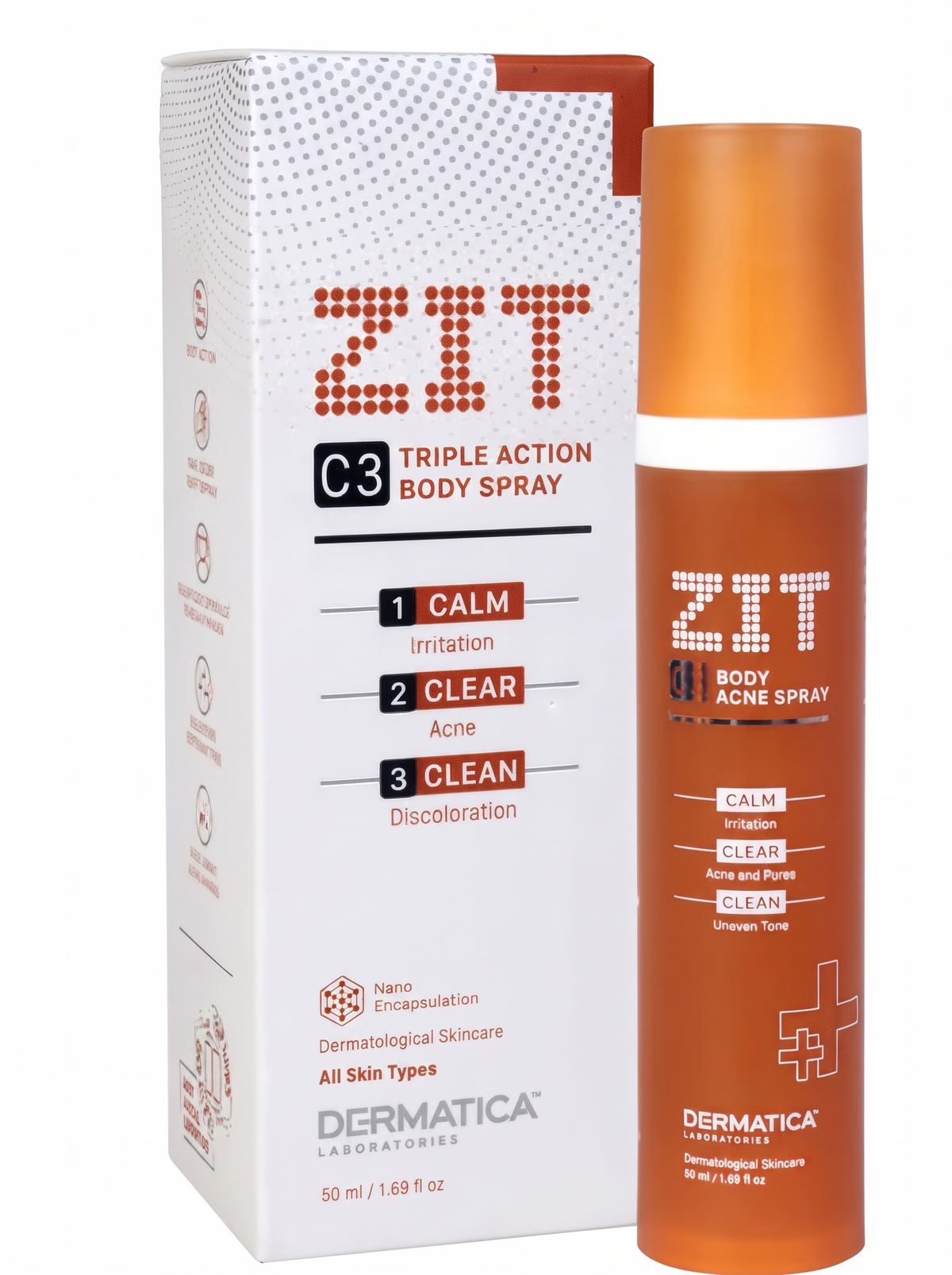 Dermatica Zit C-3 Triple-Action Body Acne Spray