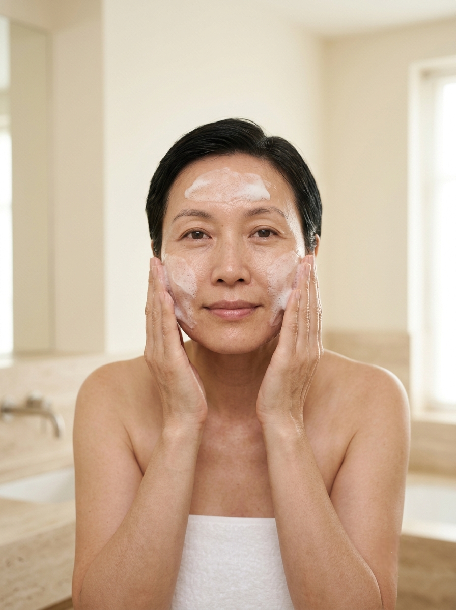 Apply the gentle lather to your face and body using soft circular movements