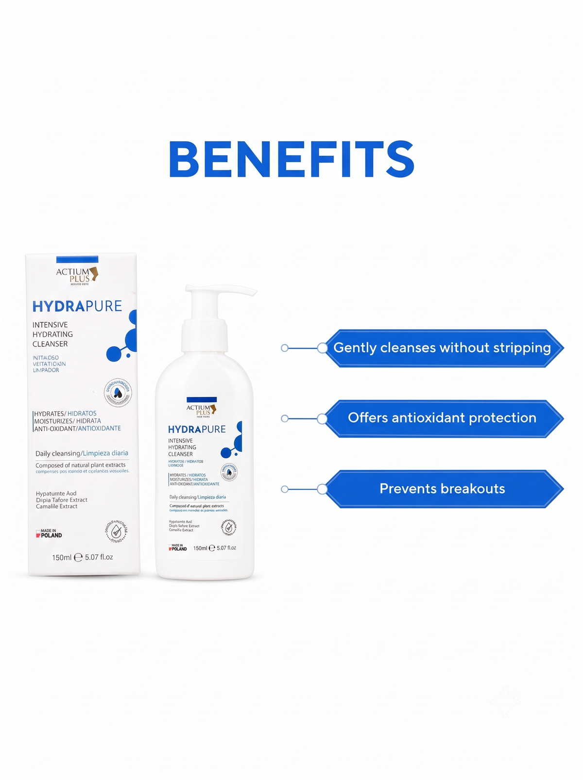Actium Plus Hydrapure Intensive Hydrating Cleanser 150ml