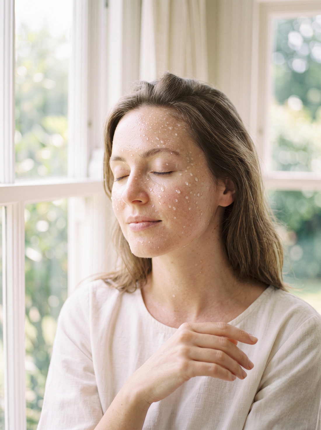 Allow the refreshing mist to absorb naturally into your skin without rubbing or wiping.