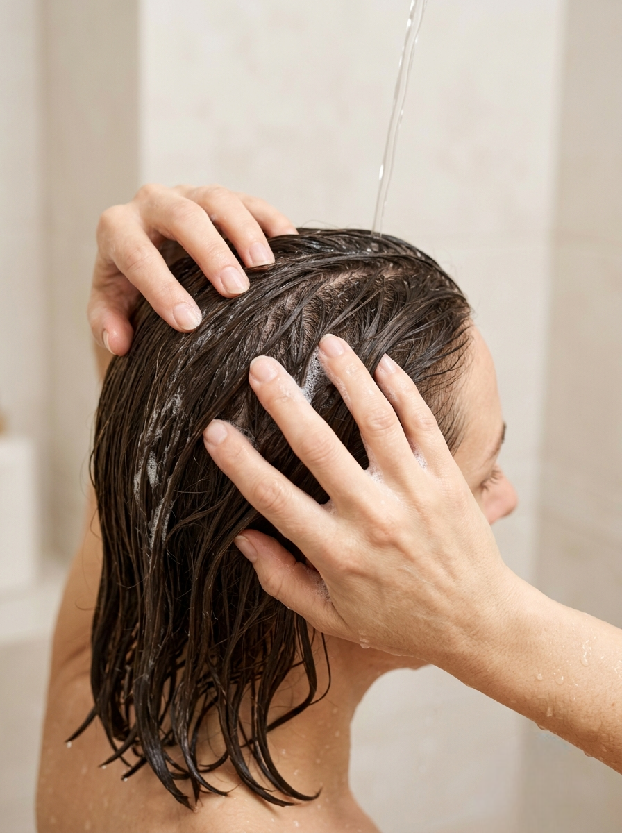 Massage Shampoo into the Scalp
