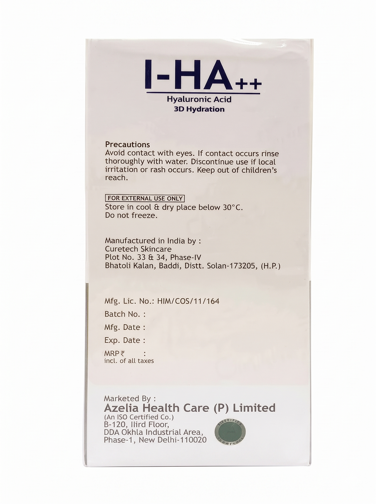 Pharmly Azelia I-HA++ Hyaluronic Acid 3D Hydration Serum