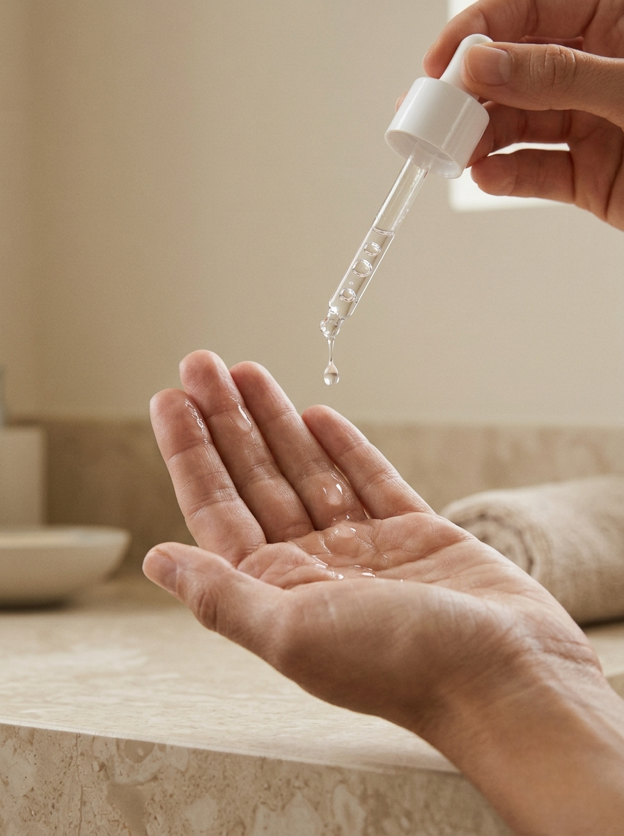 Dispense 3-4 drops of Serum
