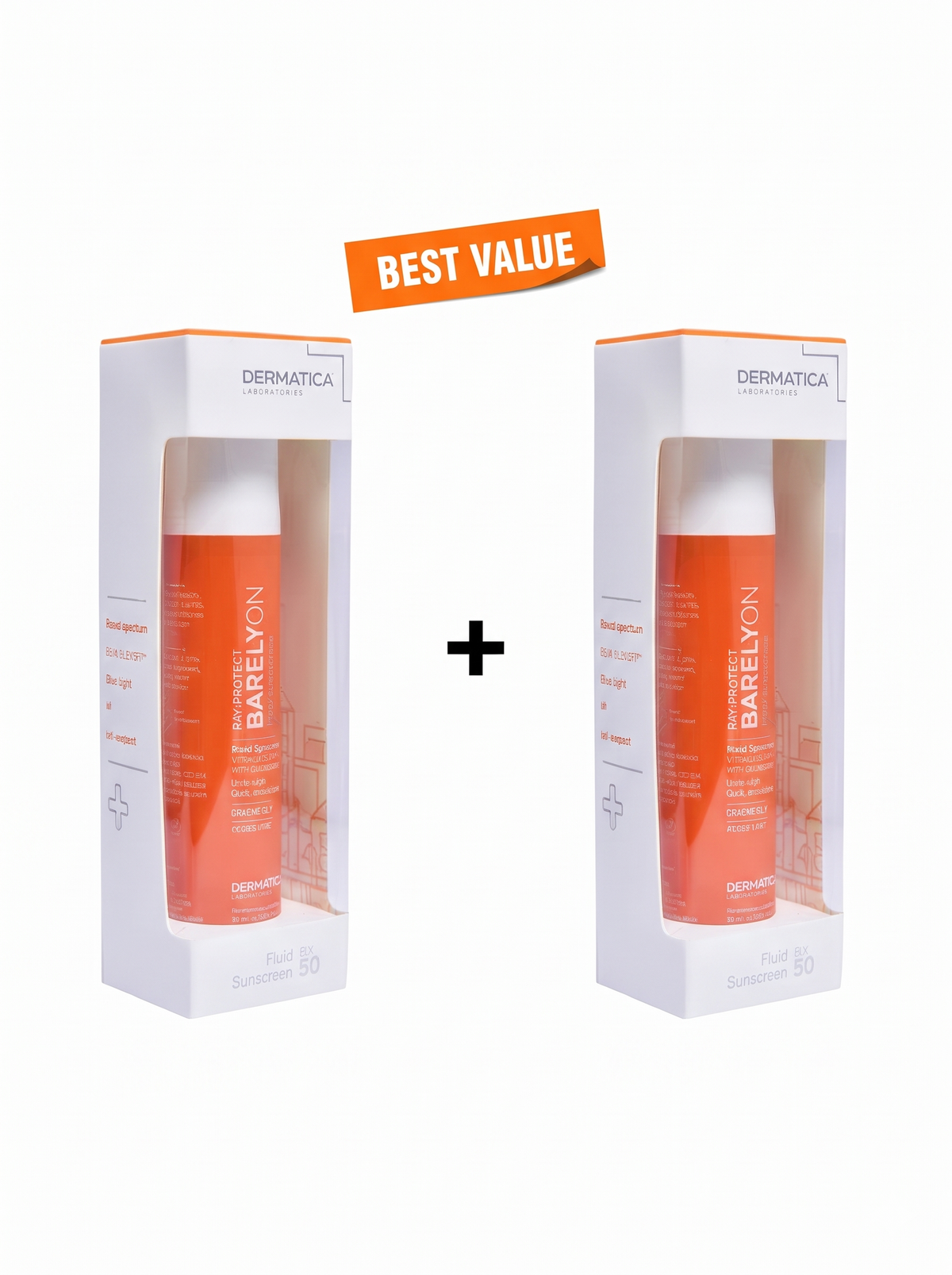 Dermatica Ray Protect BarelyOn Fluid Sunscreen SPF 50