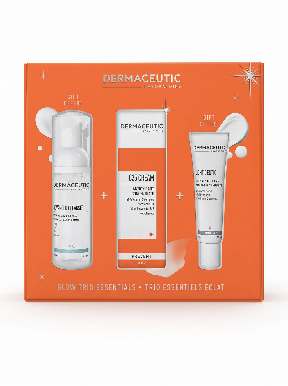 Dermaceutic Glow Trio Essentials Kit – Complete Radiance & Renewal Routine