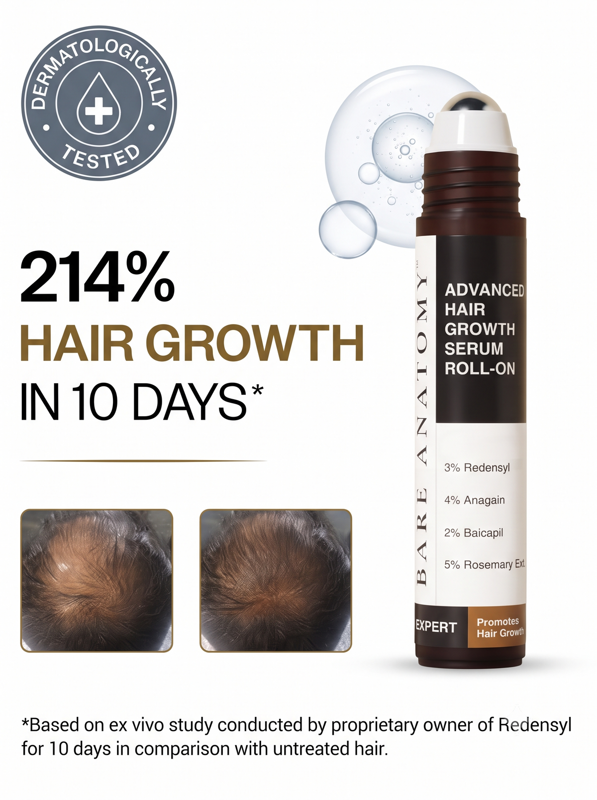 Bare Anatomy Advanced Hair Growth Serum Roll-On