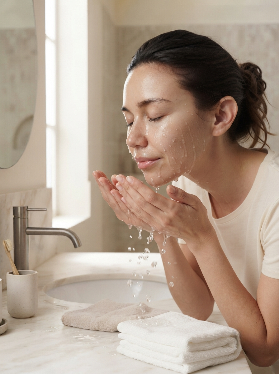 Rinse thoroughly with lukewarm water and gently pat the skin dry with a clean towel