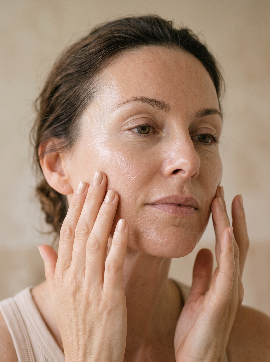 Begin with clean, dry skin.