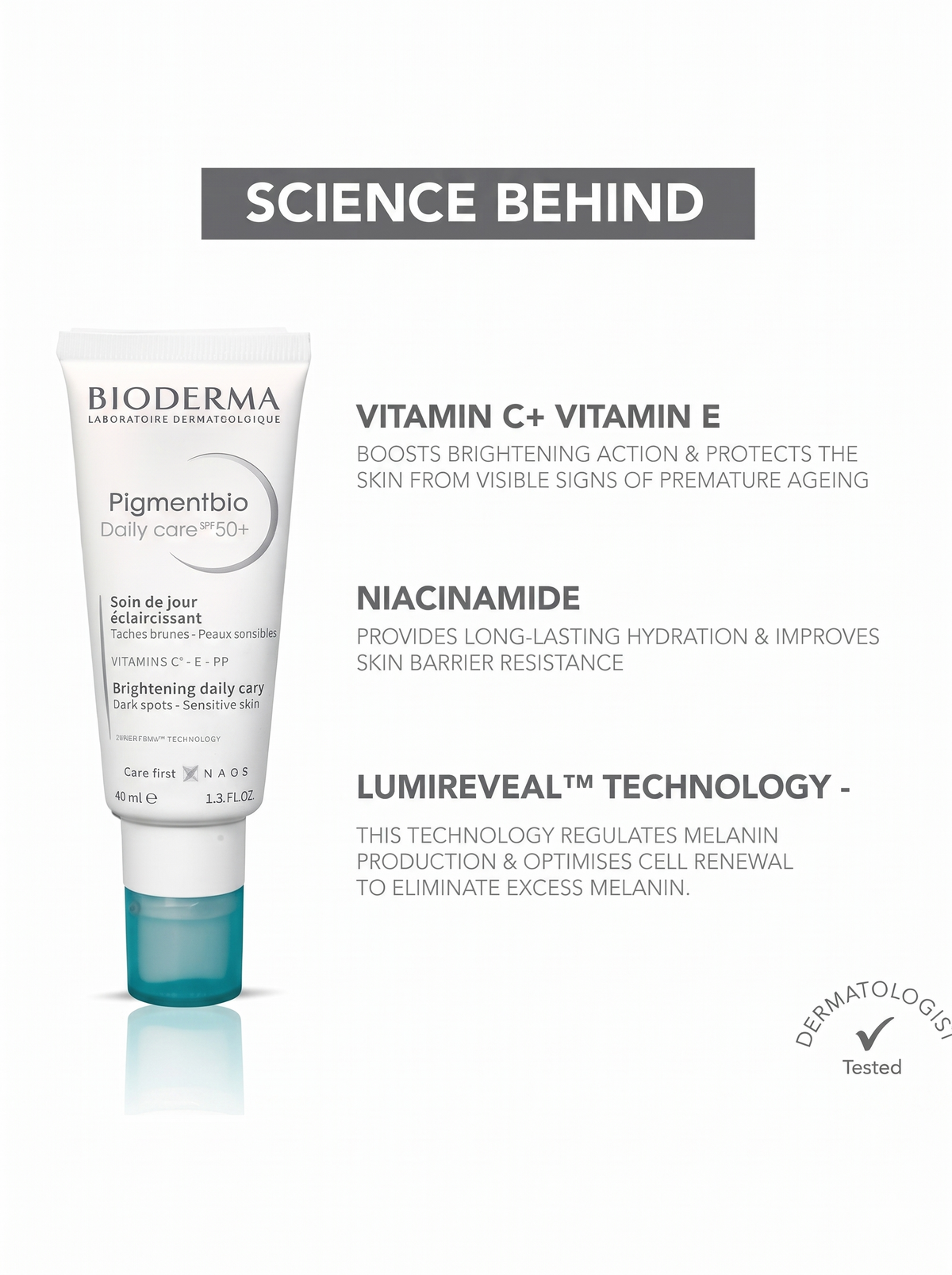 Bioderma Pigmentbio Daily Care SPF 50+ Brightening Sunscreen