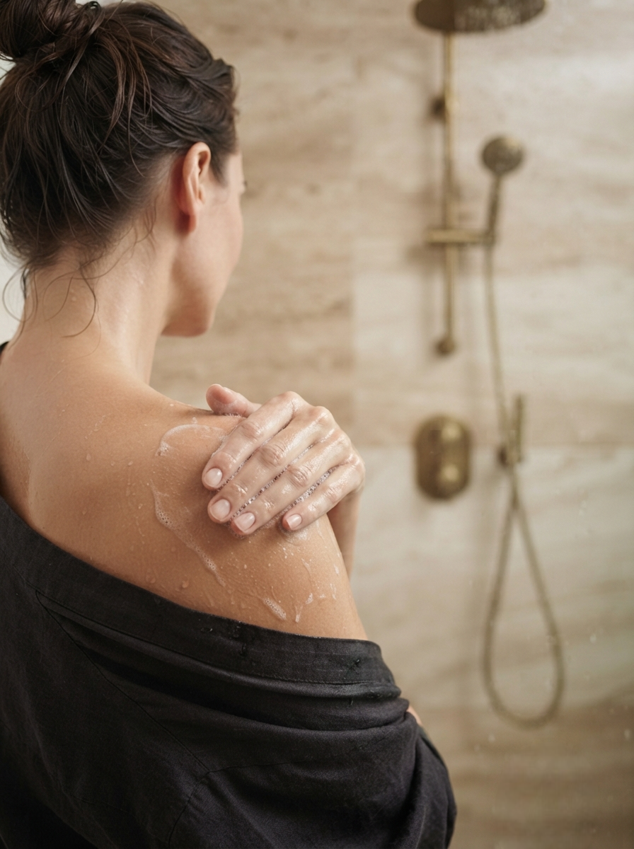 Gently massage over the body to create a light lather