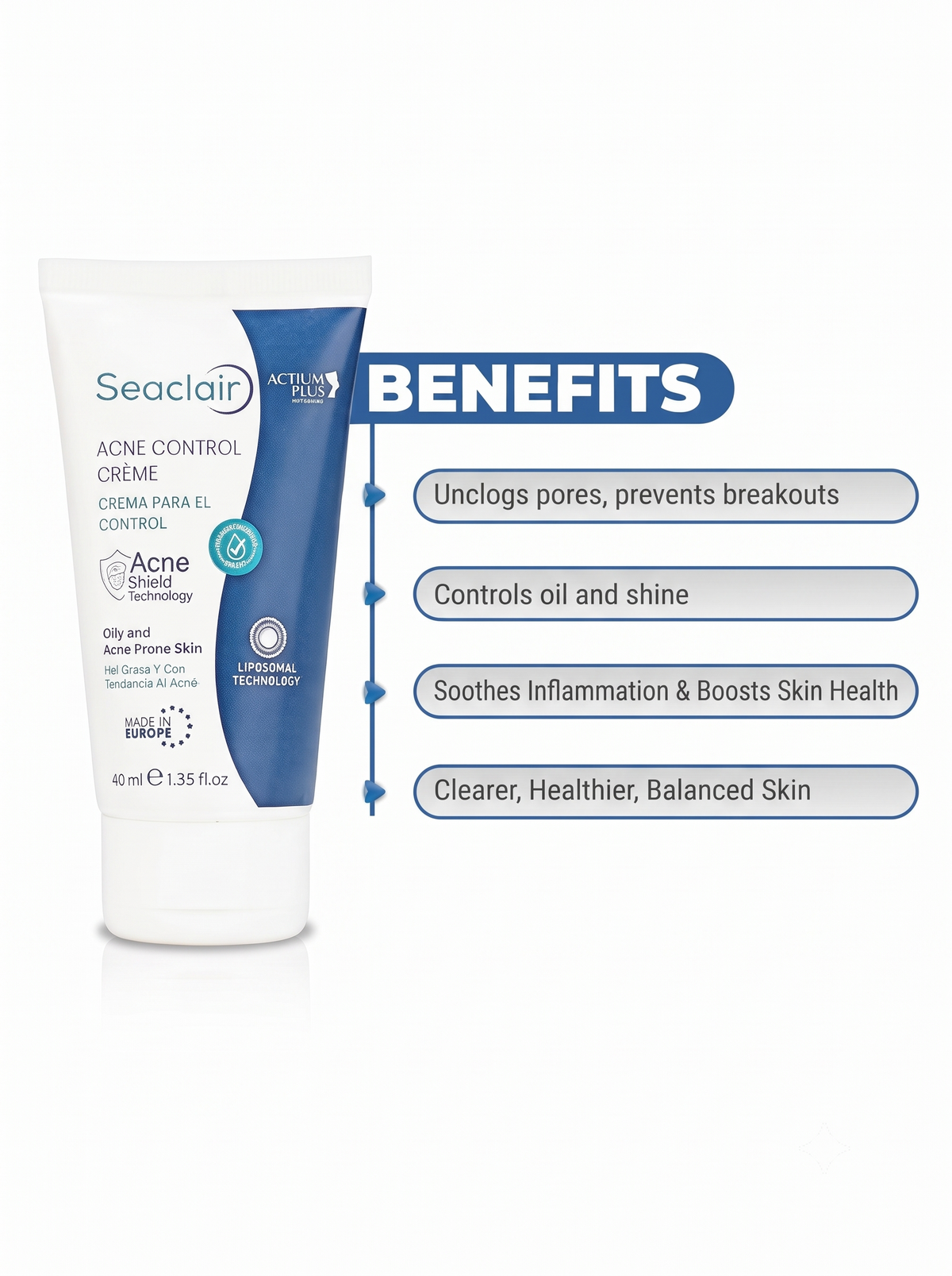 Actium Plus Seaclair Acne Control Crème 40ml