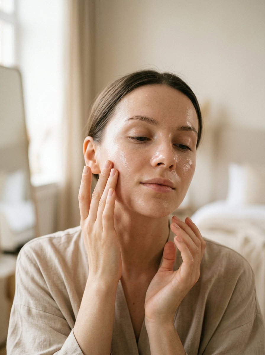 Apply your preferred toner evenly over the face and allow it to absorb comfortably before applying the cream