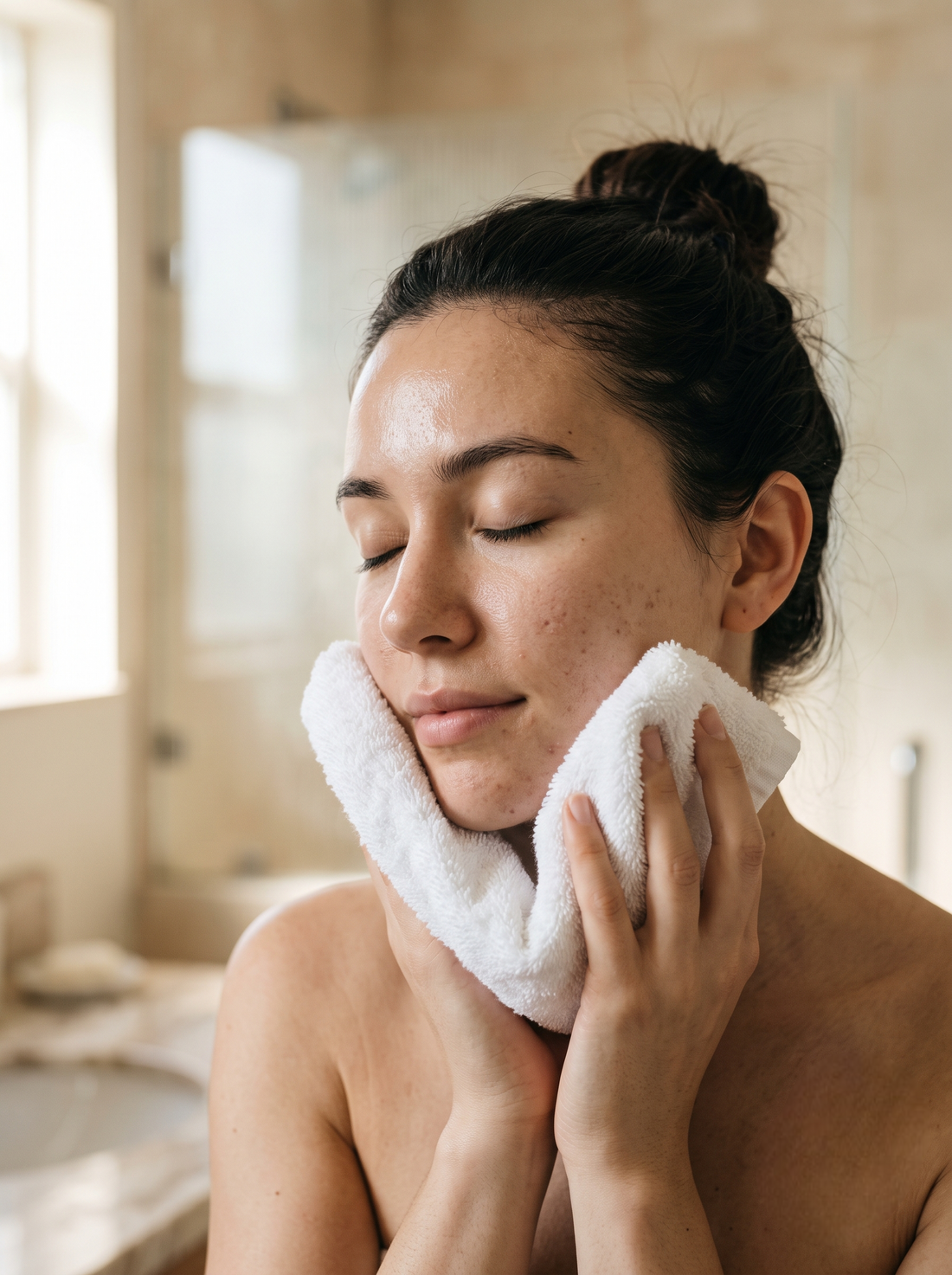 Start with clean, dry skin.