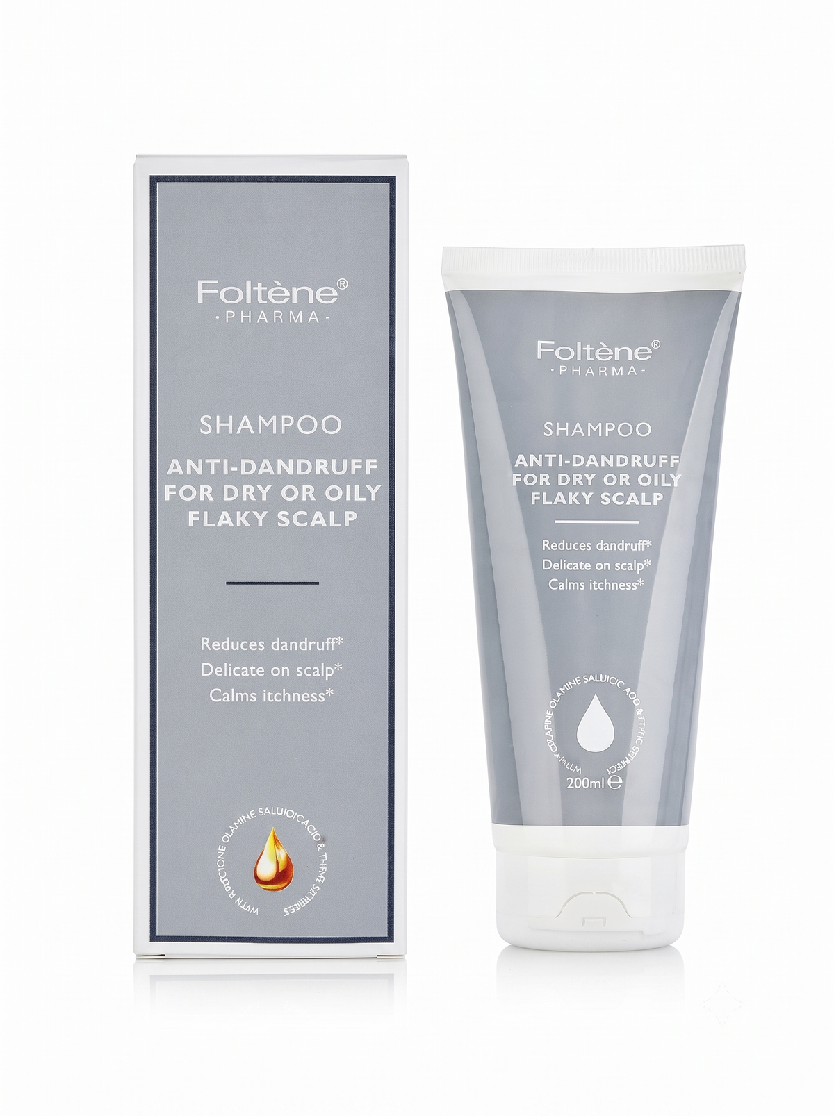 Foltene Pharma Anti-Dandruff Shampoo for Dry or Oily Flaky Scalp 200ml