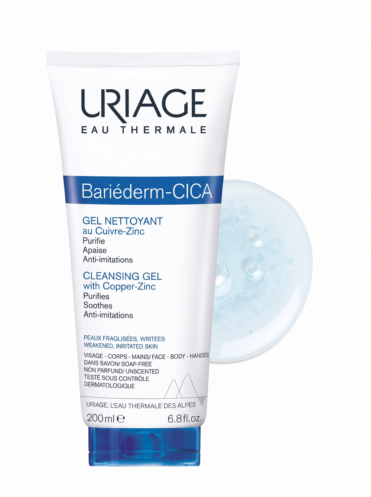 Uriage Bariéderm-Cica Protective Cleansing Gel With Copper Zinc
